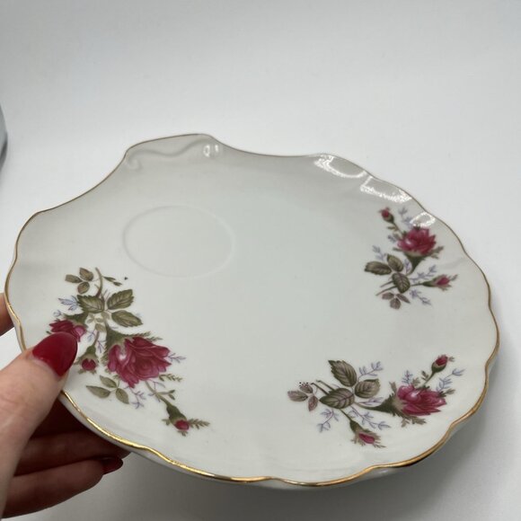 Norcrest Fine China Japan Floral Rose Tea Cup & Scallop Saucer Set Vintage Boho - Picture 5 of 11